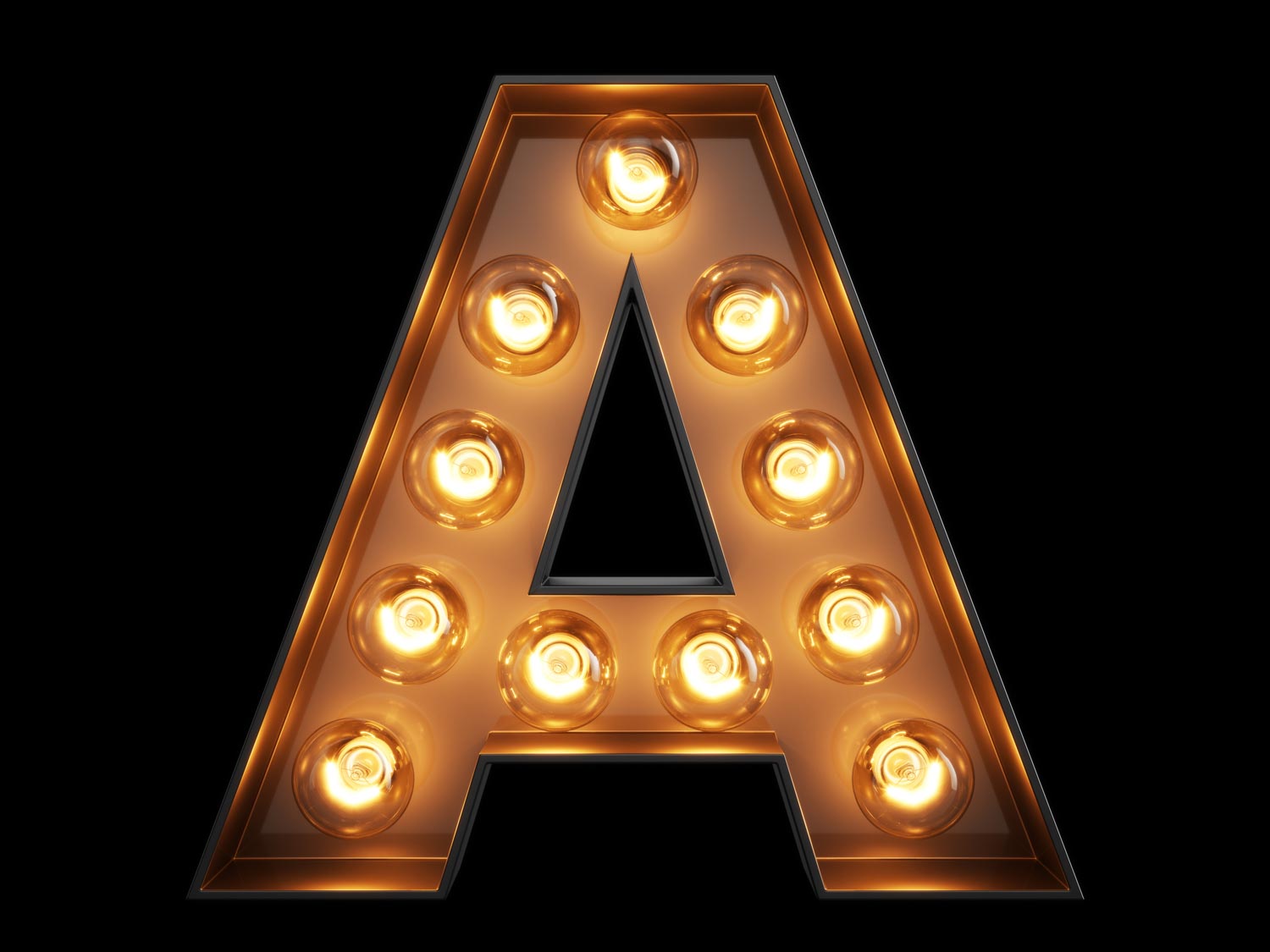 Marquee Light Bulb Illuminated Letter