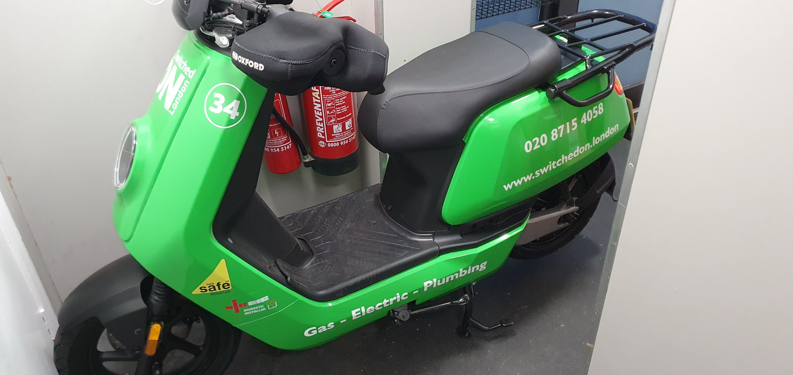 FULL COLOUR PRINTED VINYL AND CUT WHITE VINYL SCOOTER GRAPHICS