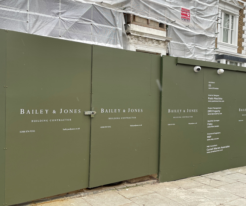 FULL COLOUR PRINTED & CUT VINYL ALUMINIUM COMPOSITE HOARDING in London